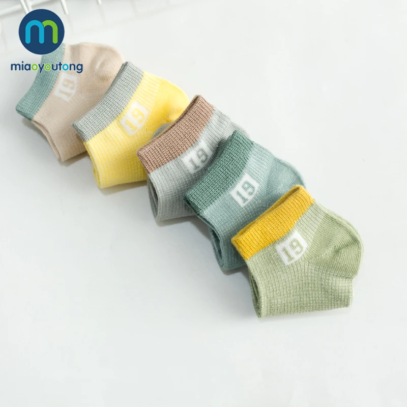 5 пар Мягкая сетка цифра удобный хлопок мальчиков носки для новорожденных девочек Детские носки Skarpetki Meia Infantil Miaoyoutong
