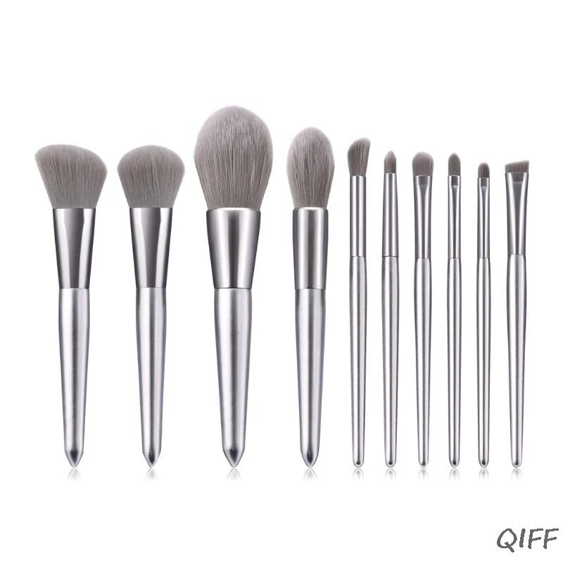 

10Pcs Makeup Brushes Set Tool Cosmetic Eyeshadow Face Powder Foundation Concealer Brush