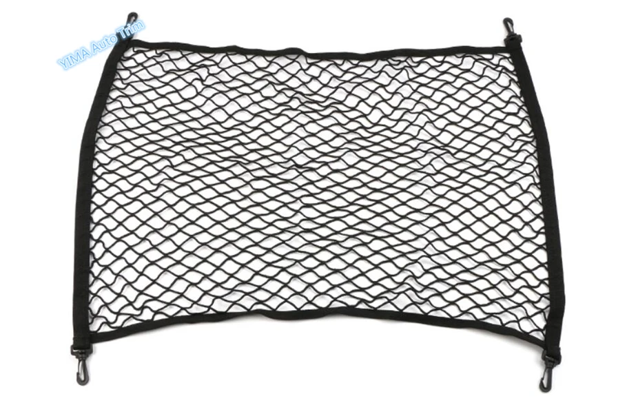 

Lapetus Auto Styling Rear Trunk Tail Luggage Storage Net String Bag Mesh Net Cover Trim Fit For Volkswagen T-Roc 2018 2019 Black