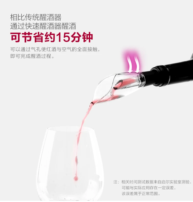 Xiaomi CIRCLE JOY Stainless Steel Fast Wine Decanter Mini Portable Wine Filter Air Intake Bottle Pourer Aerator For Family Bar (5)