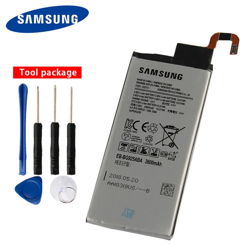 Оригинальный аккумулятор для Samsung GALAXY S6 Edge G9250 EB BG925ABA G925F G925K G925S G925A G925 G925L 2600