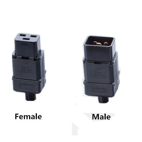 

PDU/UPS socket Standard IEC320 C19 C20 16A 250V AC Electrical Power Cable Cord Connector Removable plug female male Plug