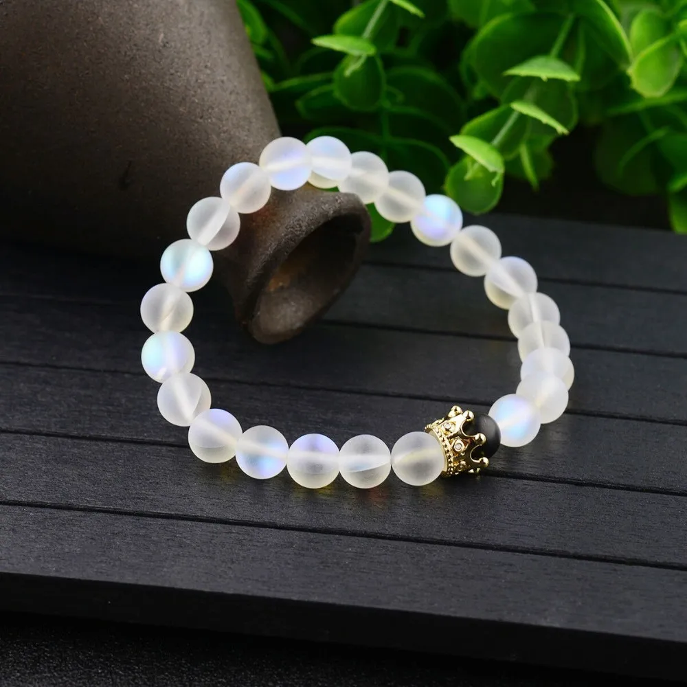 2019 Fashion couples bracelet His And Hers Jewelry 8mm Stone Beads Bracelets & Bangles King Queen Couple Bracelet for Lovers 2019 Fashion couples bracelet His And Hers Jewelry 8mm Stone Beads Bracelets & Bangles King Queen Couple Bracelet for Lovers
