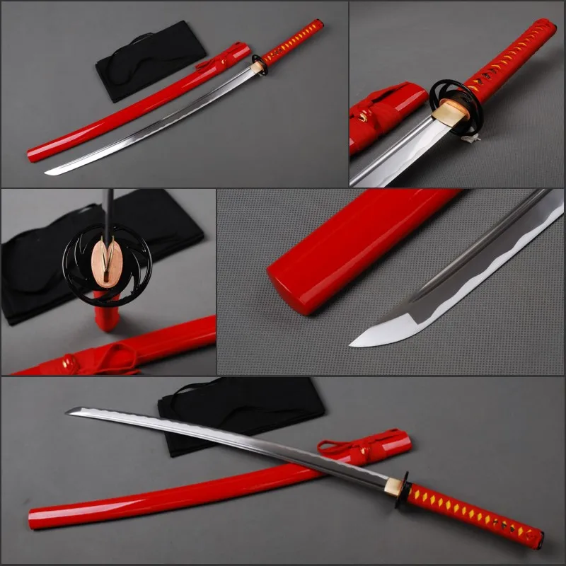 1060 Carbon Steel Fully Hangmade Samurai Sword Japanese Tanto Full Tang Sharp 