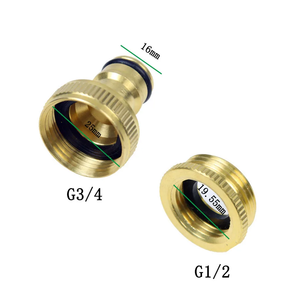 2 шт. 1/" 3/4" шланг из чистой латуни смесители стандартный разъем стиральная машина пистолет фитинг быстрого соединения для трубы соединения IT051