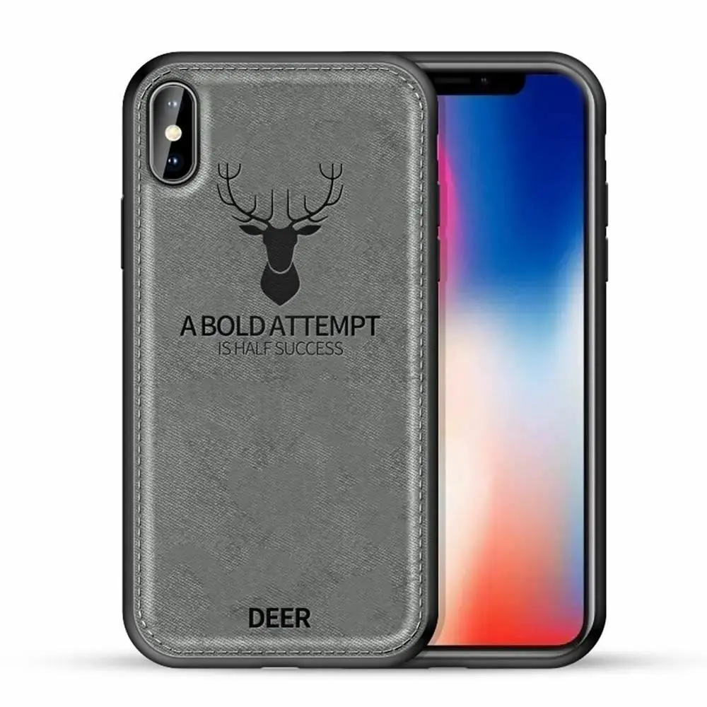 

LUXURY FABRIC RETRO DEER CLOTH PHONE CASE FOR IPHONE 6 6P 7 7P 8 8P X XS XR XSMAX