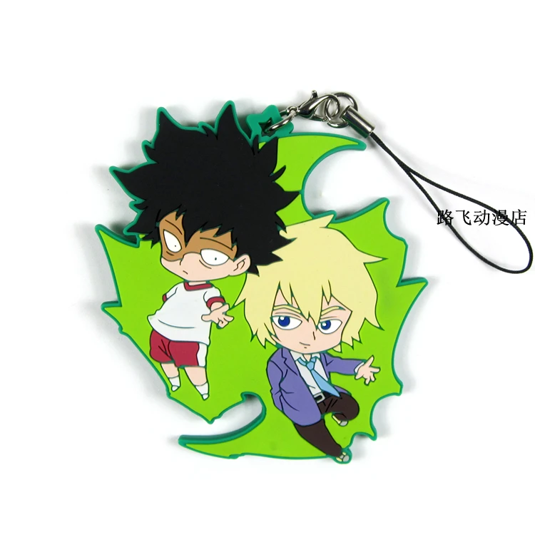Mob Psycho 100 Action Figure Anime Model Rubber Keychain Mob Psycho 100