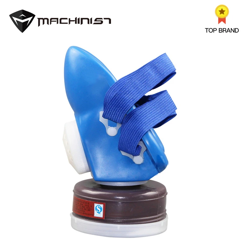 

1pc Car Repair Gas Mask Paint Masks Half Mask Headband Blue Clean Self Suction Filter