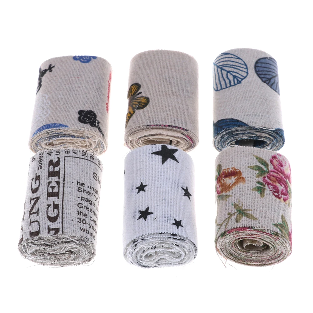 

1 Pcs Vintage Rose Floral Print Burlap Hessian Ribbon Fabric Ribbons For Wedding Craft Decors Hot Sale
