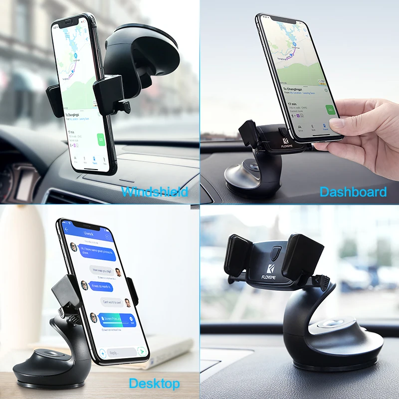 FLOVEME Automatische Sperre Mobile Auto Halter Schwan Form Auto Telefon Halter Desk Stand Halter Fü