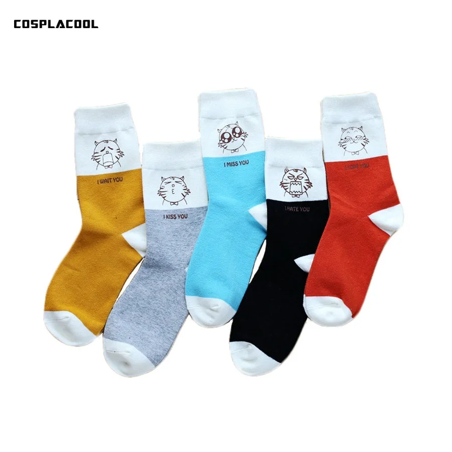 

[COSPLACOOL] Autumn winter Printed creative cat funny socks women in tube socks cotton Cute Creative Warm Thick Sokken calcetine