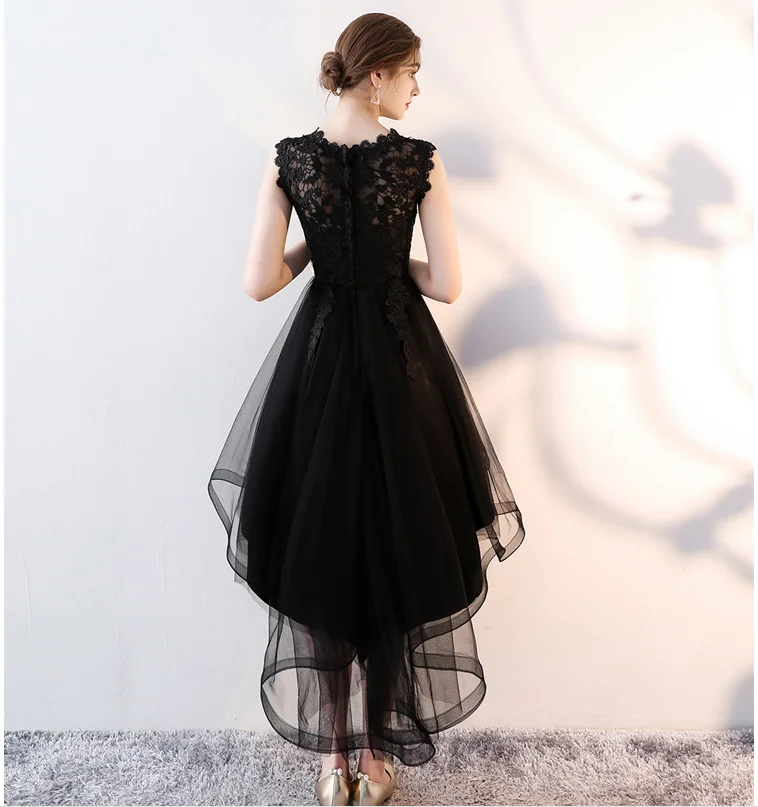 Robe de soiree/бордовые вечерние платья для подростков и колледжей, платье подружки невесты для девочек с коротким передом и длинной спинкой