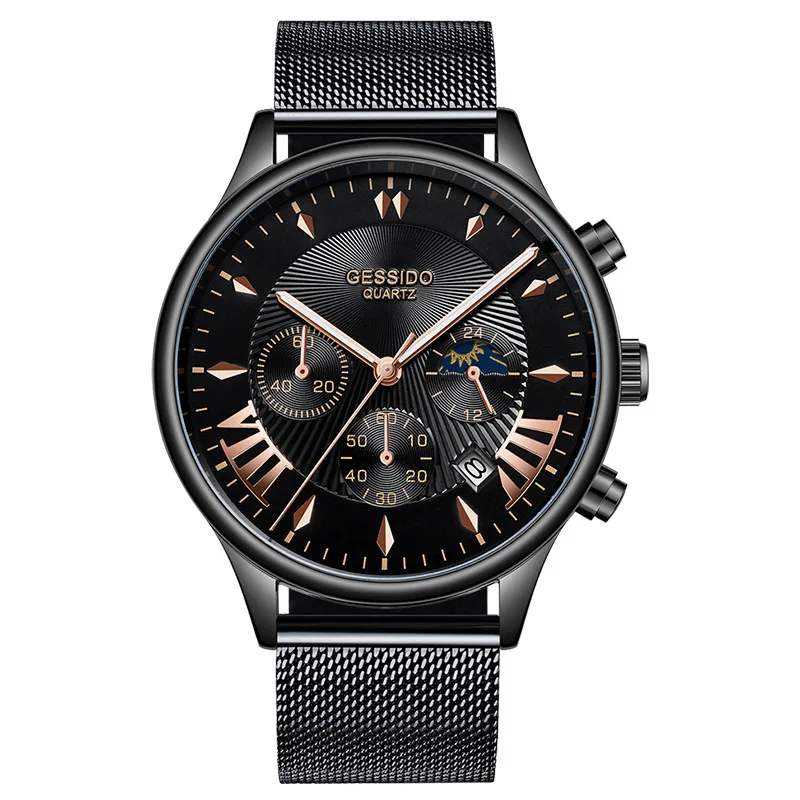

2019 Relogio Masculino Watches Men Fashion Sport Stainless Steel Case Leather Band Watch Quartz Business Wristwatch Reloj Hombre