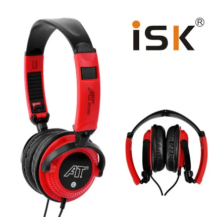 

Hot ISK AT-1000 Headphones Professional Monitoring Headphone HD music headset 3.5mm Jackplug Computer Studio Recording Earphone