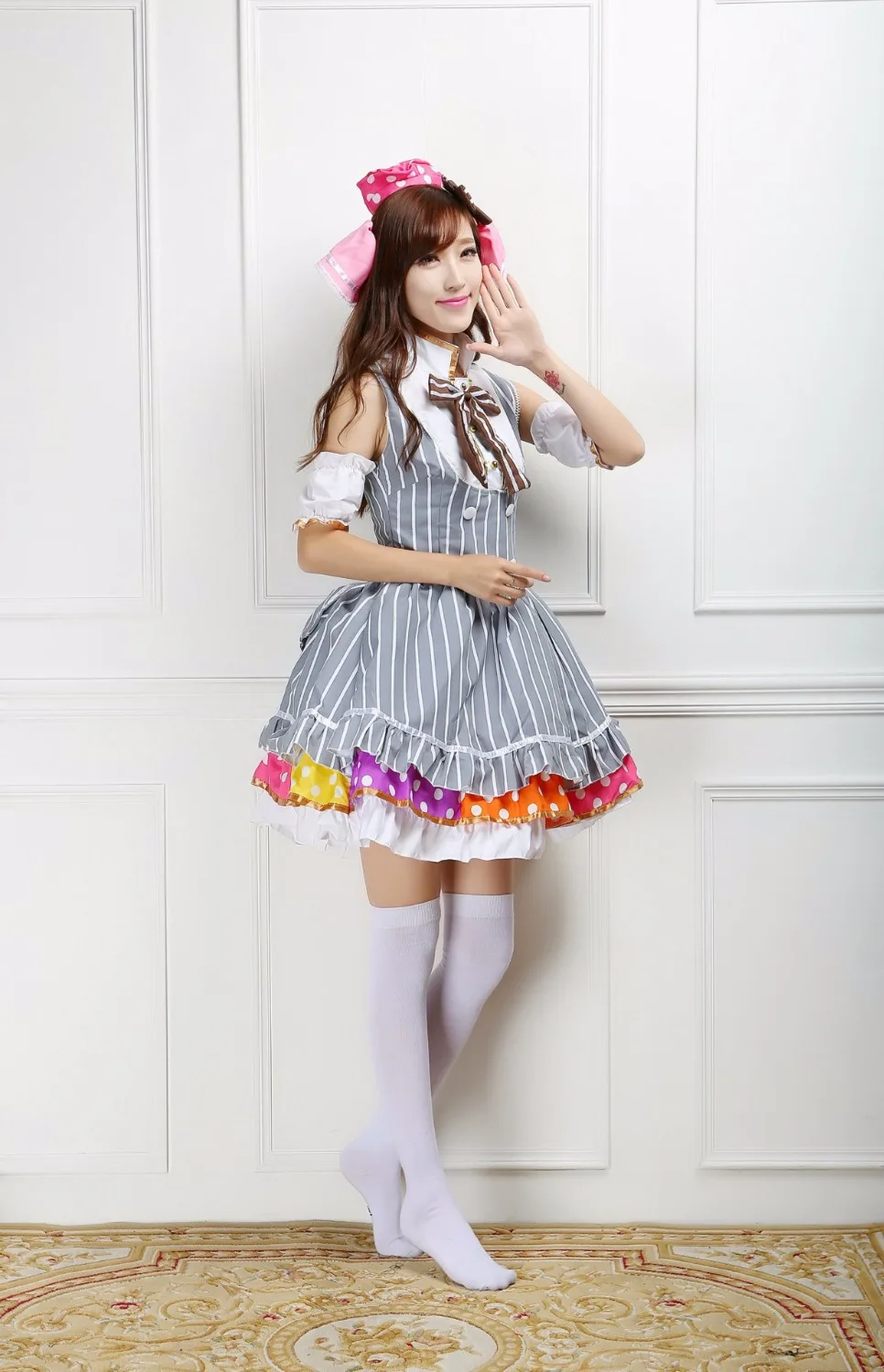Новинка 2019 японское аниме женское платье для косплея Love live Kousaka Honoka горничной