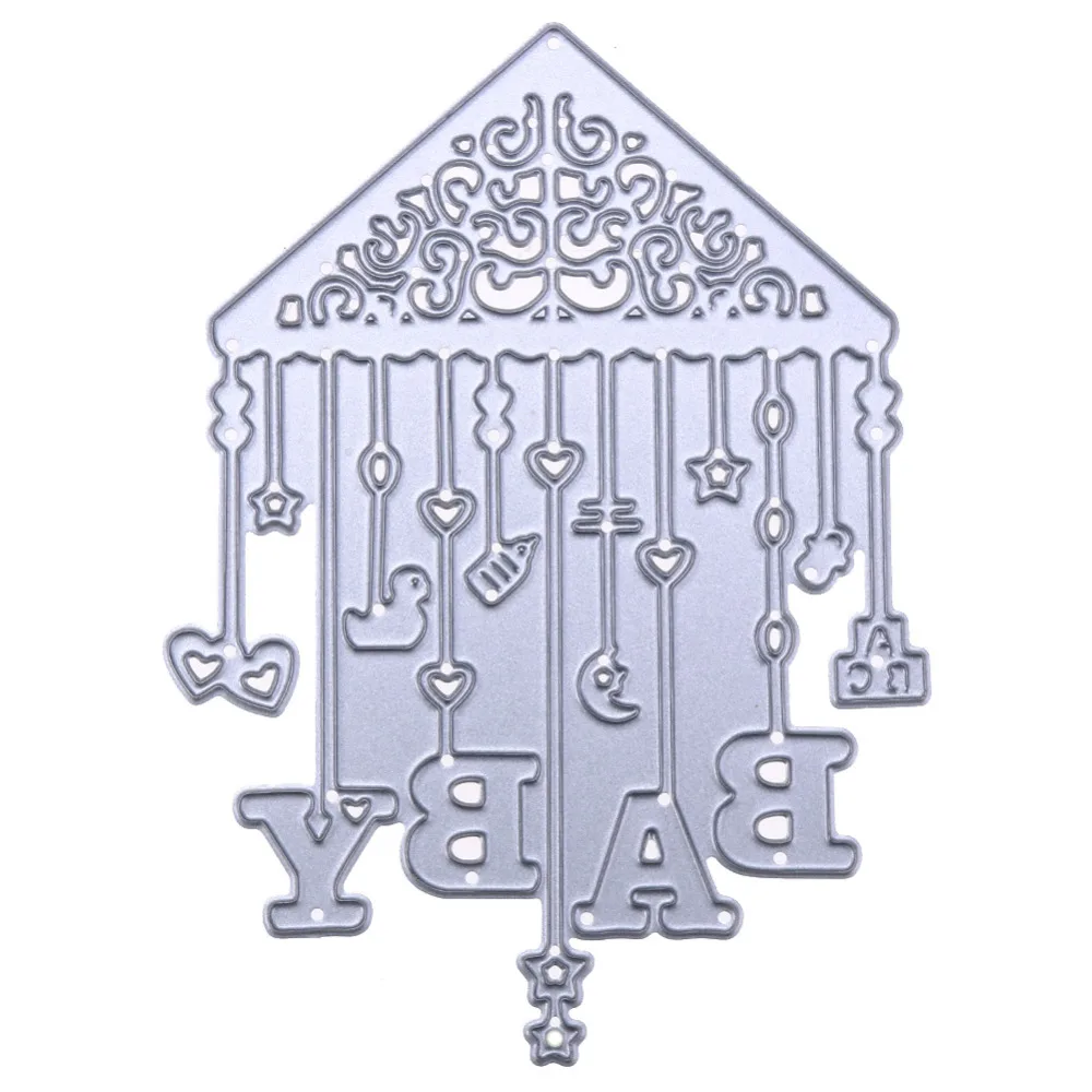 New Baby Bed Bell Metal Cutting Dies Stencil for DIY Scrapbooking Photo Album Baby Cards Making Decoration Supplies Paper Crafts