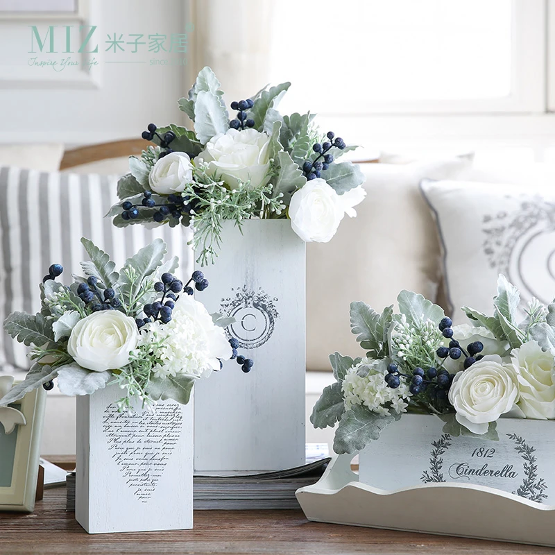 

Miz 1 Piece Flower Set Multiple Style Flower Vase Cinderella Artificial Flower Set Valentine Gift Home Decoration