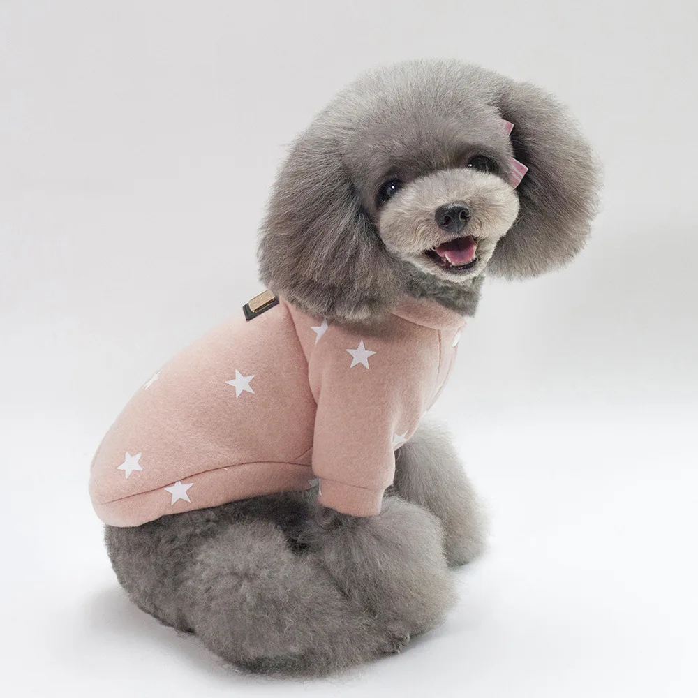 Модная Звезда одежда для домашних животных для маленьких средних собак Кофты для щенков пальто Зимняя толстовка одежда для собак модные толстовки для домашних животных одежда