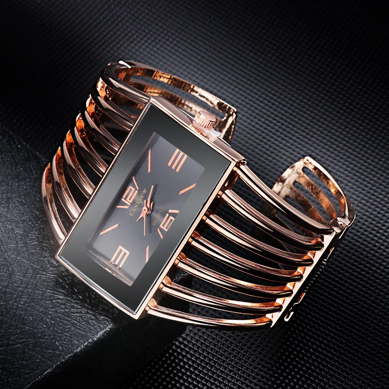 

Fashion Women Bracelets Watches Quartz Watch Joker Temperament Ladies Hollow Wrist Watch Stainless Steel Watchband Female Gift