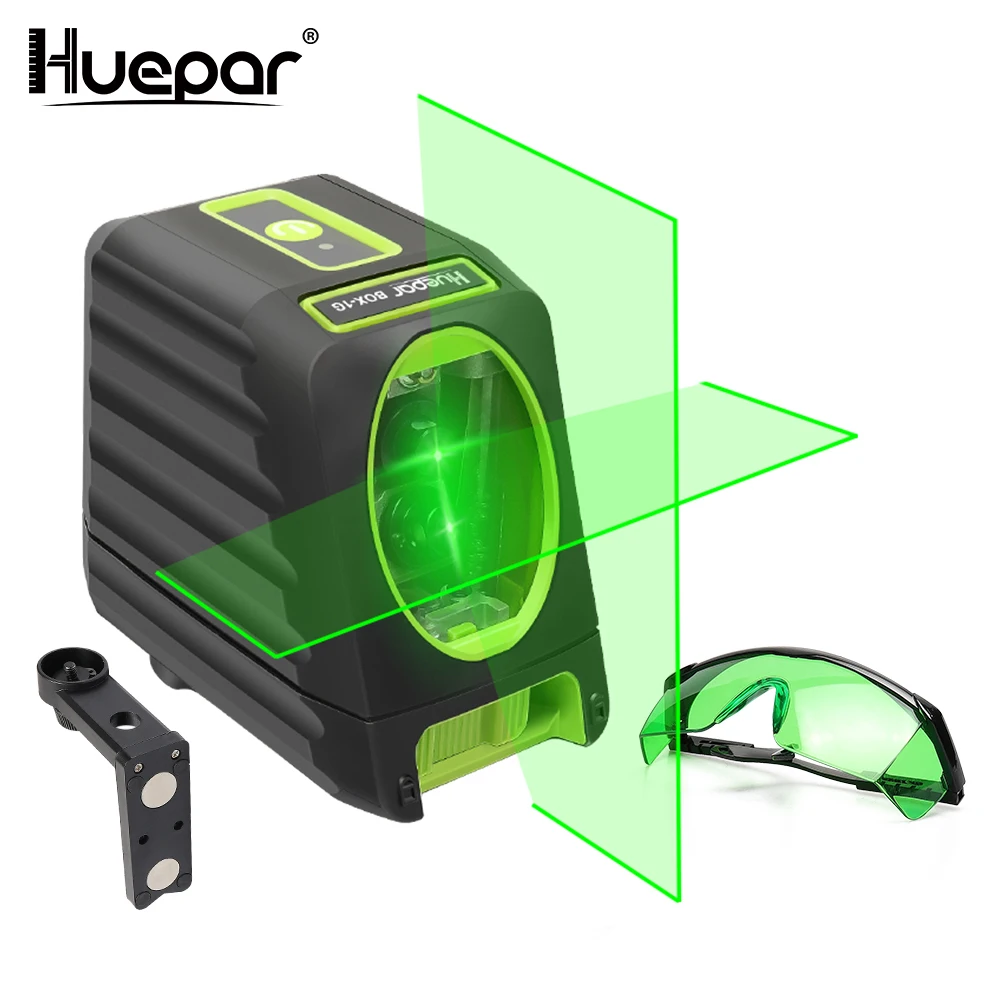 Huepar Self leveling Vertical & Horizontal Lasers Green Beam Cross Line
