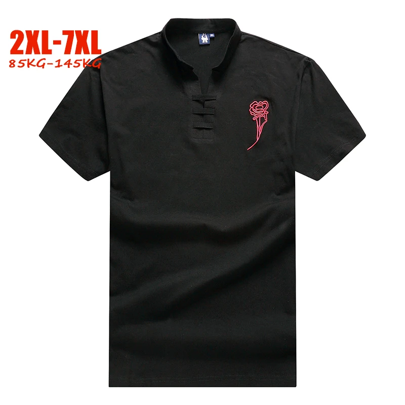 Chinece стильная футболка поло для мужчин 5XL 6XL 7XL мужские большого размера