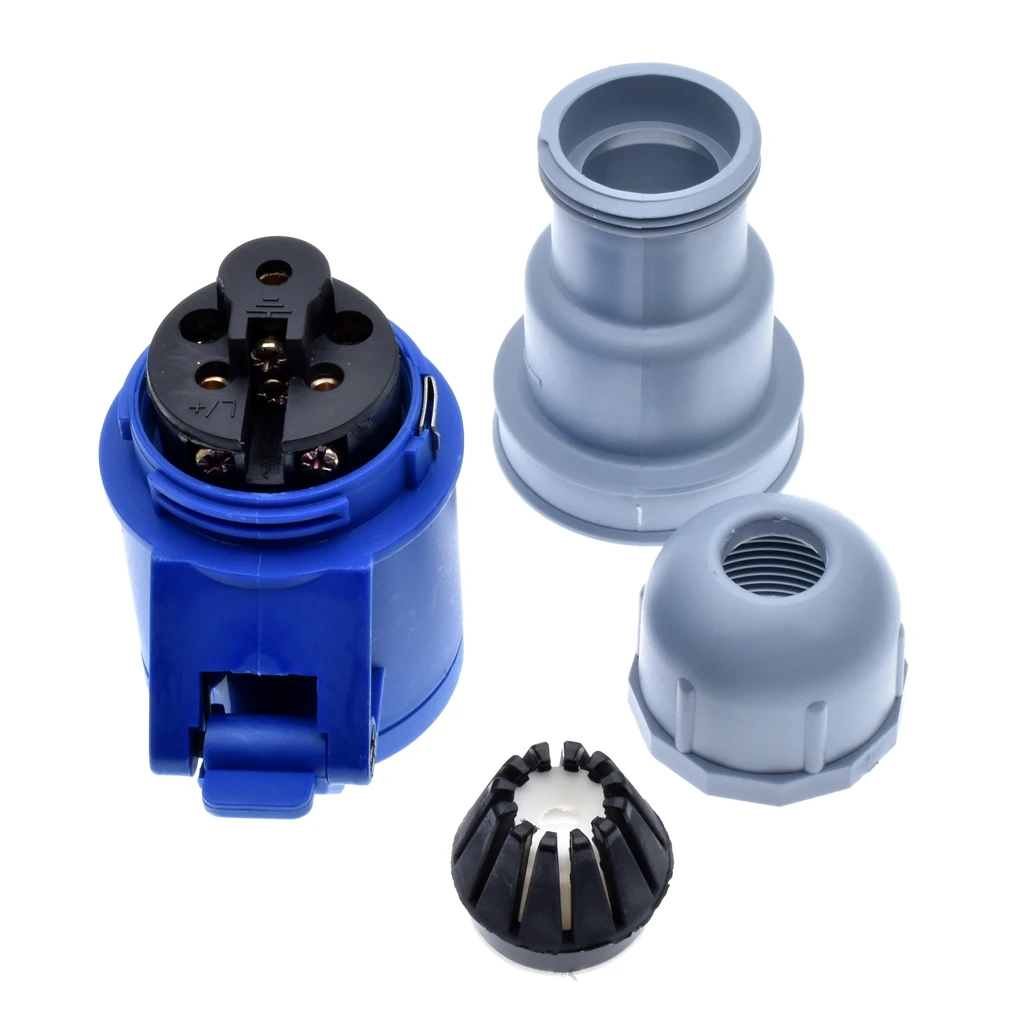 Штепсельная Вилка Schuko к кабелям питания IEC309 316C6 16 А IP44 стандартный кабель 1 5 мм