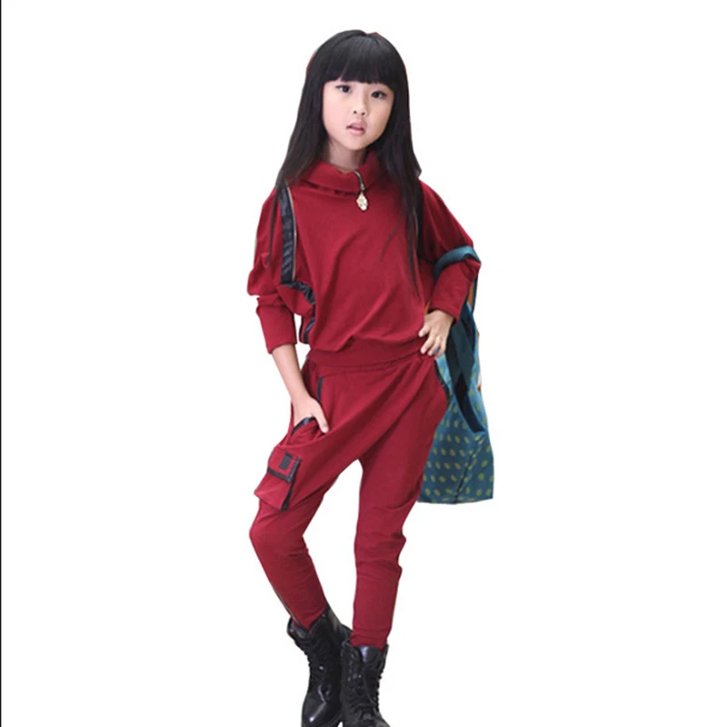 Модная одежда для девочек 3 цвета модный осенний спортивный костюм для девочек куртка+ брюки комплект осенне-зимней детской одежды