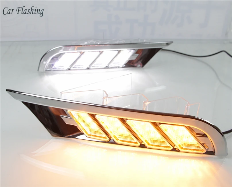 

Car Flashing 2pcs For Nissan Kicks 2017 2018 LED DRL Daytime Running Lights Daylight Waterproof turn Signal lamp car Style light