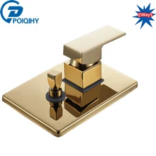 Poiqihy Золотой душ Клапан 2 способа смеситель для душа смеситель Управление Клапан душ картридж настенный душ "песочные часы"