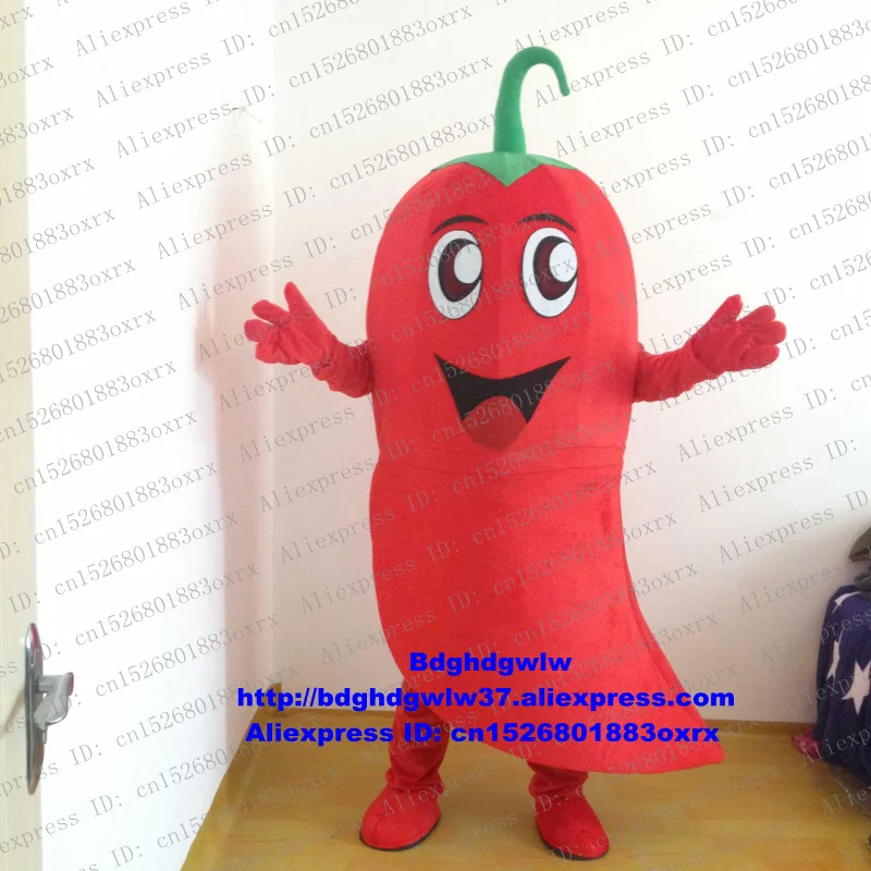 Красный горячий перец чили Capsicum костюм талисмана для взрослых, Герой мультфильма наряд компании Kick-off фестиваль культуры zx1261
