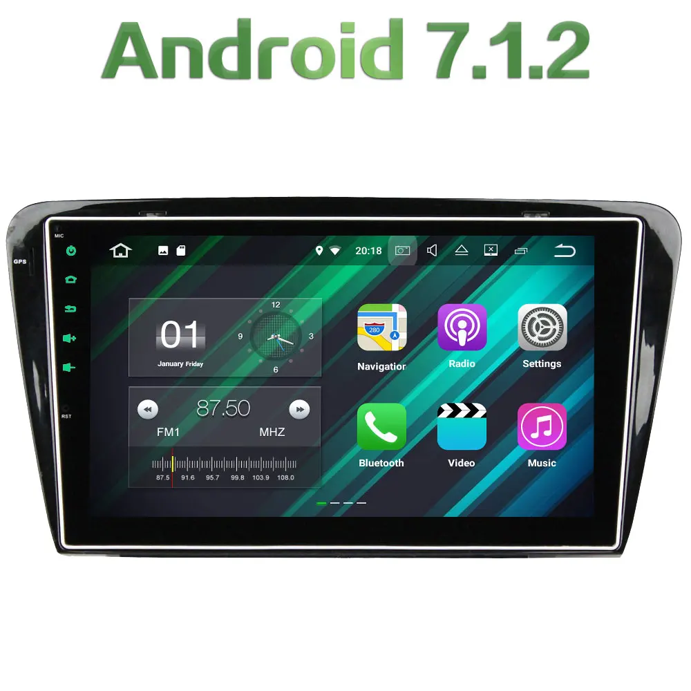 

Quad Core 2GB RAM 32GB ROM Android 7.1 RDS BT Car Multimedia Player Stereo GPS Navigation for Skoda Octavia 2014 2015 2016 2017