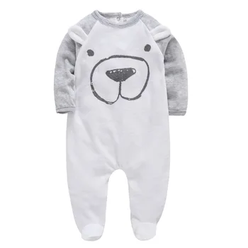 

Kavkas Winter Baby Boys Clothing Polyester Cotton Romper Full Sleeve Cartoon Costume Bear Printing Warm Thick Baby Jumpsuits