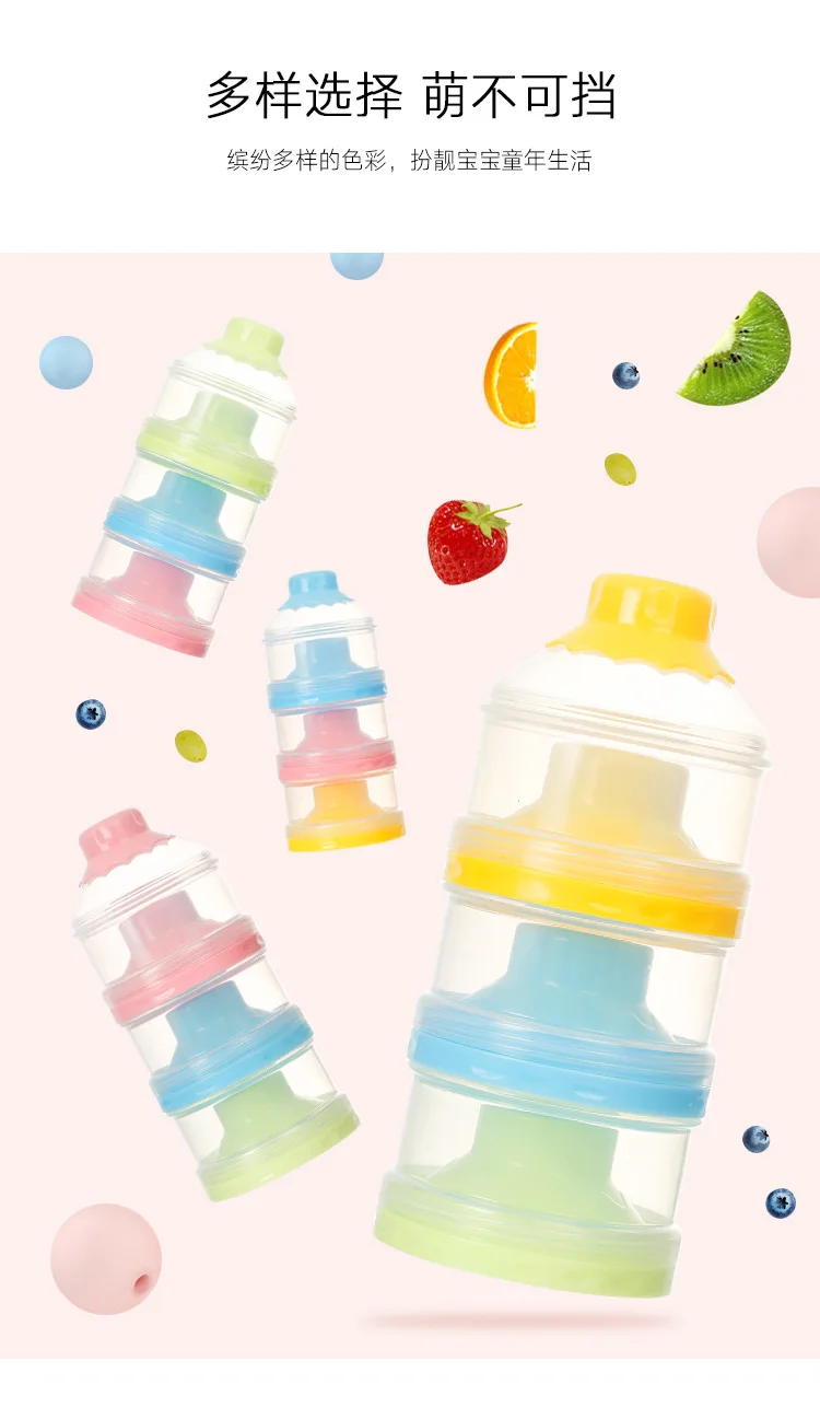 Новая детская портативная бутылка для воды контейнер для хранения миска для кормления малышей для новорожденных, младенцев, детей три сетки контейнер для детского питания коробка