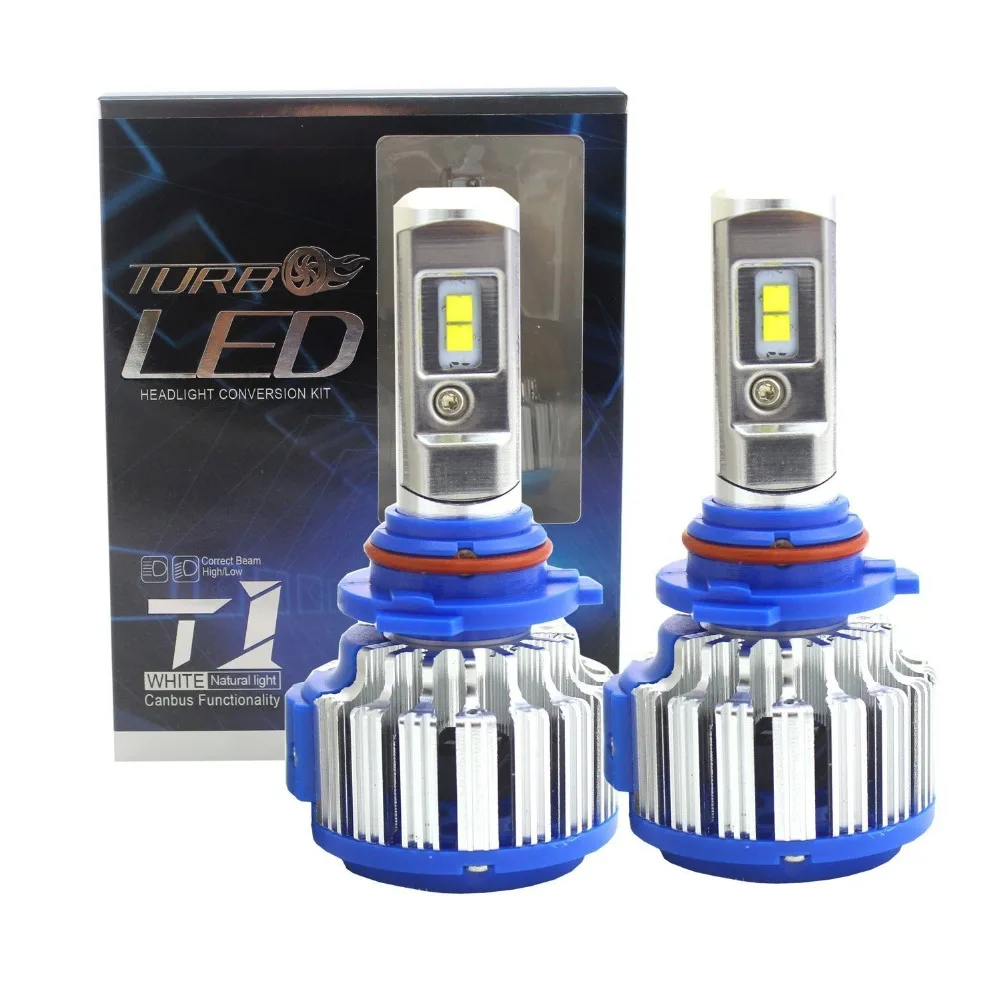 

10Pcs Turbo T1 Car LED Headlight 70W 18000Lm H1 H7 H4 Hi/Lo H8 /H11/ H9 9005 HB3 9006 HB4 9007 H3 Fog Light Bulb Car Auto 6000K