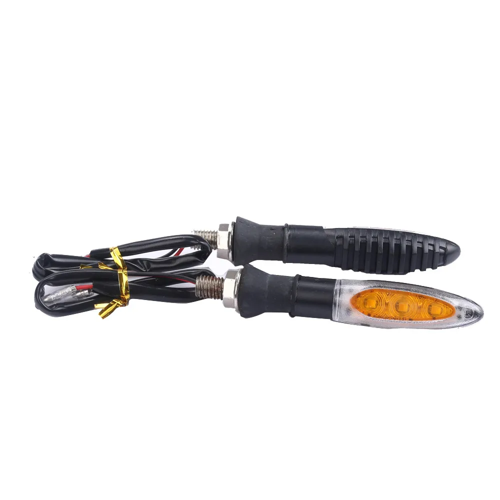 

Hot Sale Universal Motorcycle Bike 3 LED Amber Turn Signal Light Indicator Bulb Safety Warning Light Great Bike accessories zk10