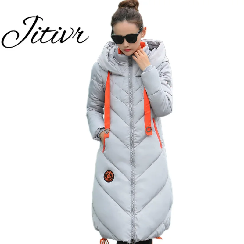 Hot Jitivr 2017 Faddish Women's Jacket Winter Long Thick