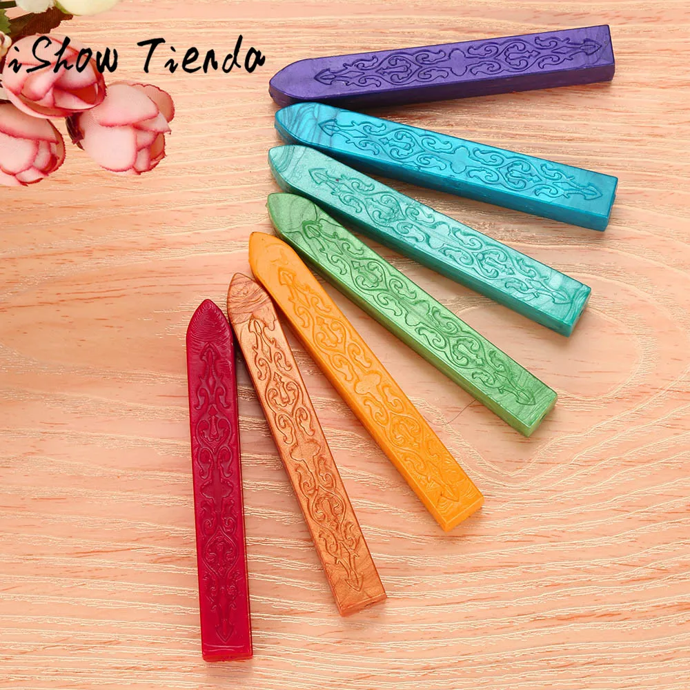 ISHOWTIENDA 26Pcs /Set Vintage Manuscript Sealing Seal Wax Sticks Wicks For Postage Letter Seal