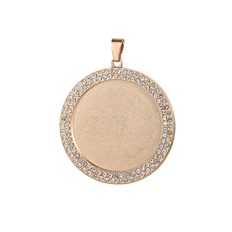 Eshuo золотой и серебряный цвет подвеска для ожерелья основа для кабошона камеи лоток Безель пустой подходит 30 мм 25 мм 20 мм Кабошоны Ювелирные изделия