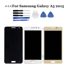 Ограниченное предложение Замена Super 100% ЖК-дисплей S для Samsung Galaxy A5 2015 A500 A500F a500fu A500H a500m телефон ЖК-дисплей Дисплей Сенсорный экран планшета