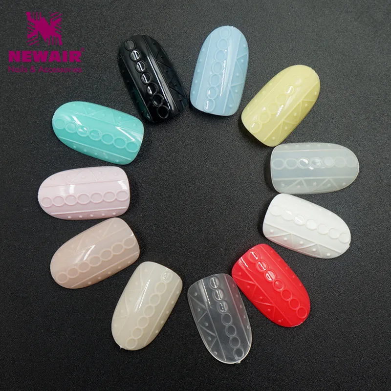 High Quality Empaistic False Nails with Designs 24 pcs Full Cover Fake Nails Artificial
