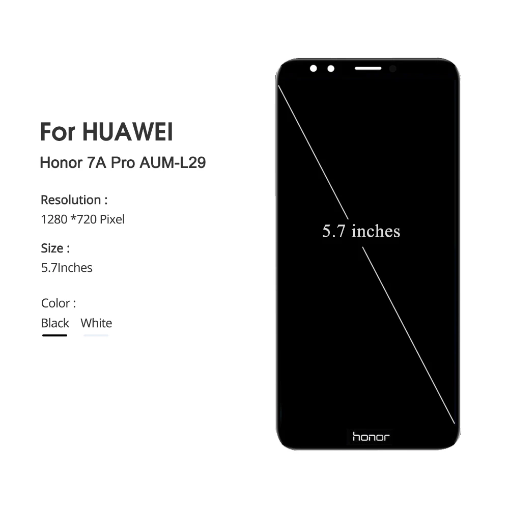 5,7 '' для huawei Honor 7A Pro AUM-L29 полный ЖК-дисплей дисплей кодирующий преобразователь сенсорного экрана в сборе для huawei Honor 7C AUM-L41 ЖК-дисплей