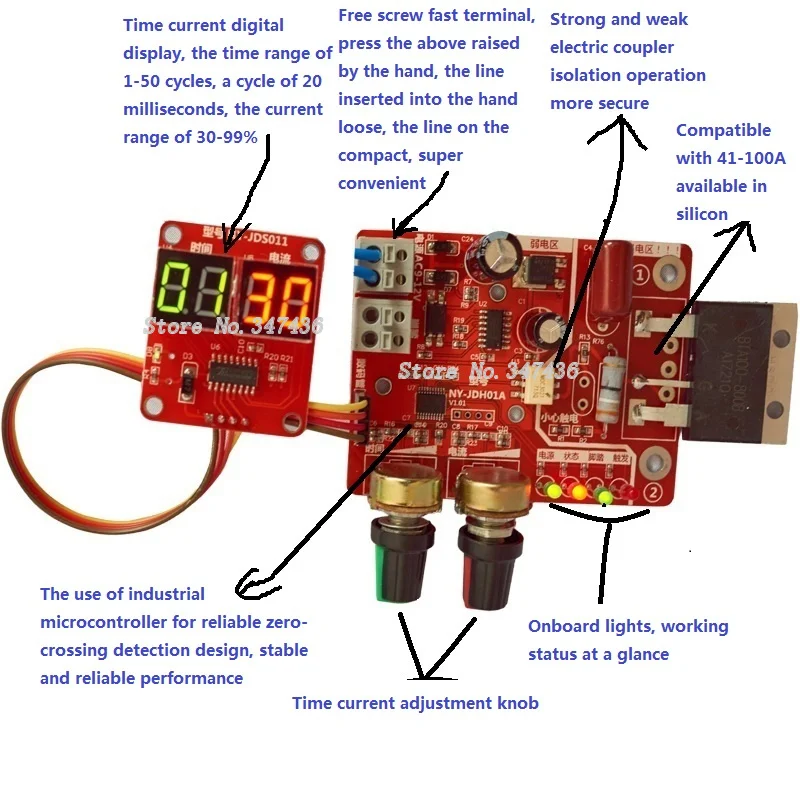 Время точечной сварки и текущий контроллер панель управления синхронизации тока с цифровым дисплеем обновления