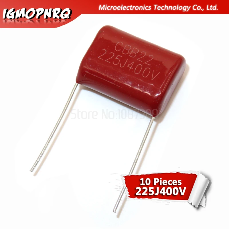 10 шт. 400V225J 2 мкФ шаг 20 м 225J400V 225 400 В 2200PF igmopnrq CBB полипропиленовый пленочный