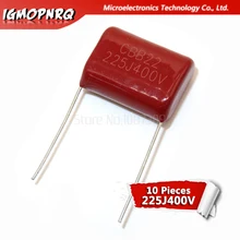 10 Uds 400V225J 2,2 UF Pitch 20M 225J400V 225 400V 2200PF igmopnrq CBB condensador de película de polipropileno nuevo