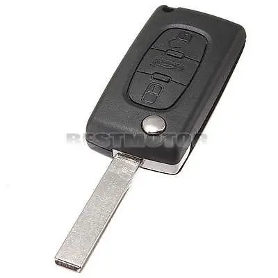 3 BUTTON FOR COLLAPSIBLE FLIP REMOTE KEY FOB CASE FOR CITROEN C2 C3 C4 C5 C6