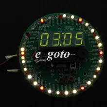 Электронный индикатор времени Дисплей комплект вращения LED часы DIY Kit Дистанционное управление Multi-Функция часы костюм