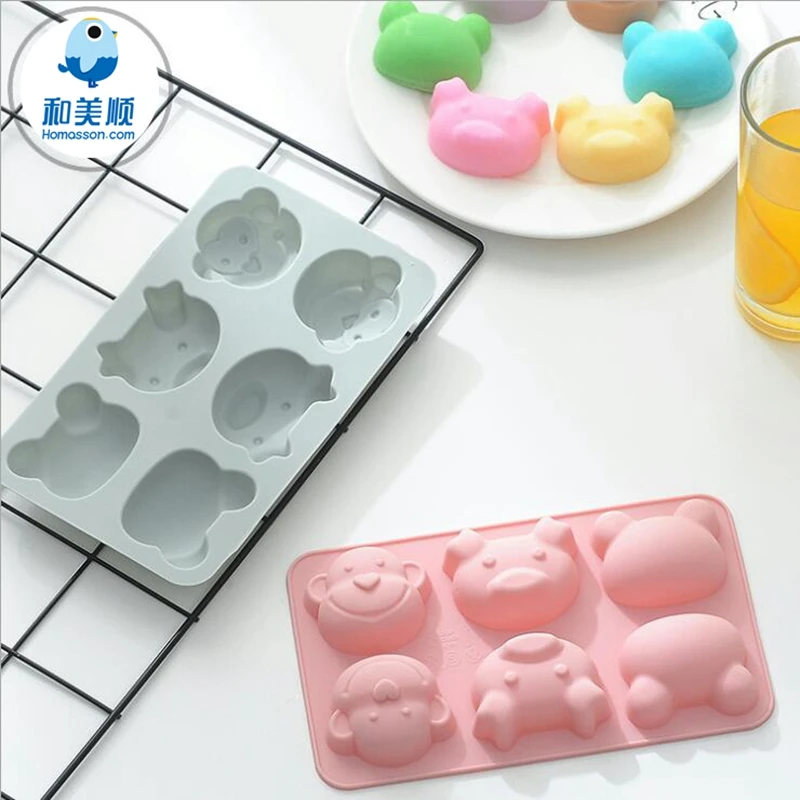 

Cute Cartoon Animals Silicone Mold Cake Baking Tools DIY Ice Tray Chocolate Mould Pastry Bread Fondant Cake Decorating Tool
