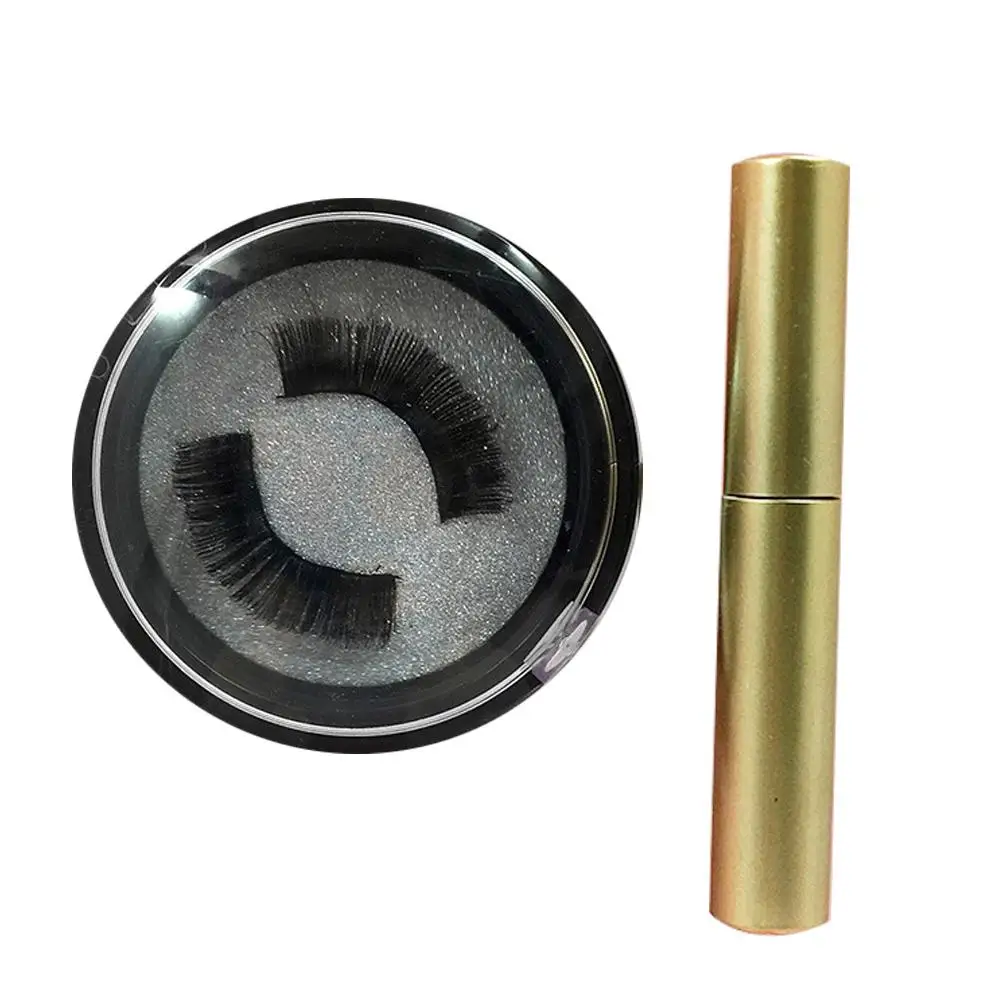 

Magnetic Liquid Eyeliner with 5 Magnet Faux Eyelashes Long Lasting Cosmetics HOT