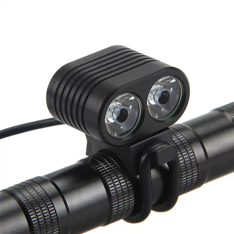 powerful led flashlight 2x XM-L2 LED lanterna bicicleta Head Headlight+ Rear light lanterna led bike laser pointer #4S10 (10)