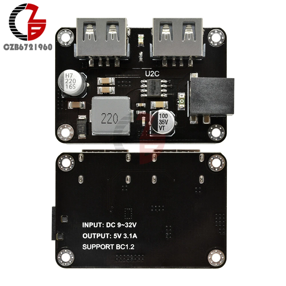 9 в 12 В 24 В до 5 В 3A двойной USB автомобильный модуль питания dc-dc понижающий преобразователь силового напряжения трансформатор регулятор